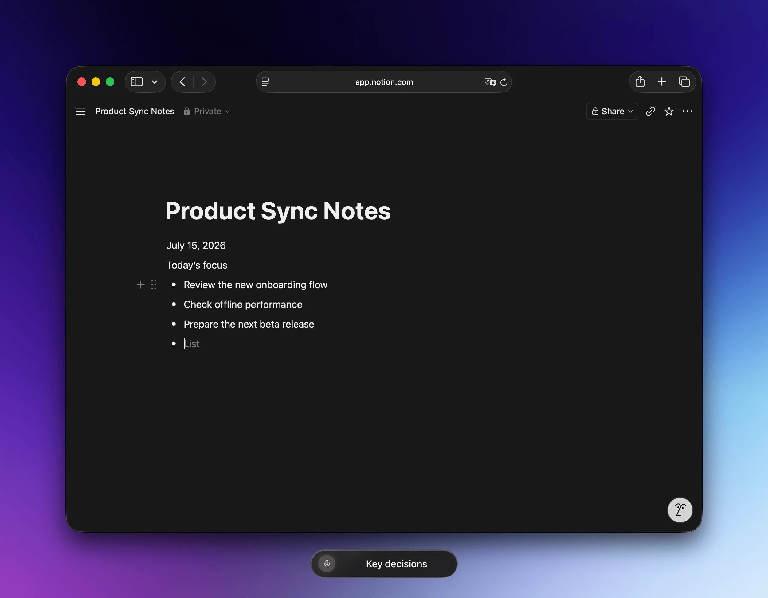 OpenASR listening for English dictation